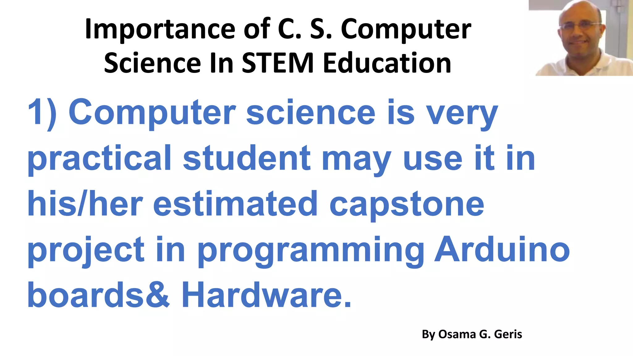 Importance of computer science | PPTX | Education industry | Industries