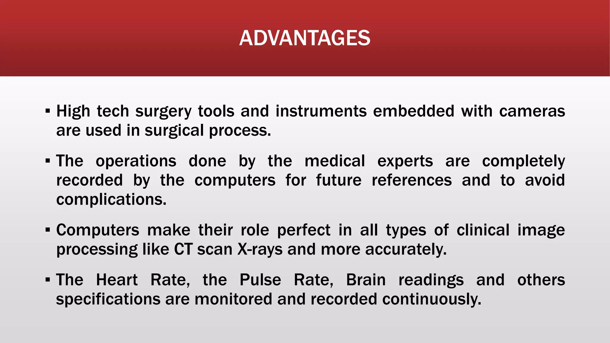 Importance of computers in Medicine,/Healthcare PPT