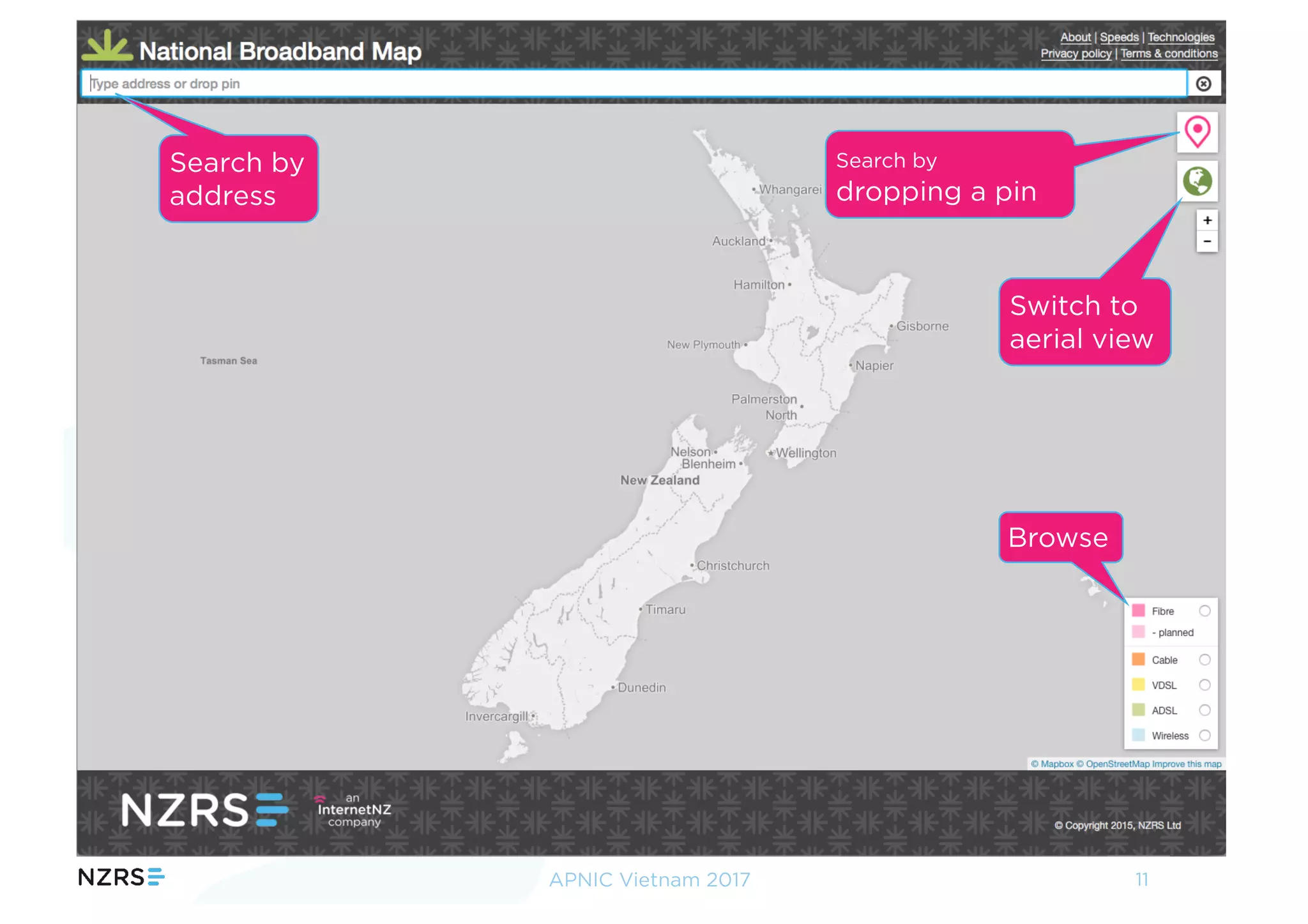 11
Search by
address
Search by
dropping a pin
Switch to
aerial view
Browse
APNIC Vietnam 2017
 