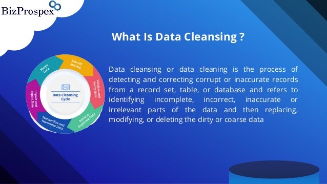 Importance of data cleansing