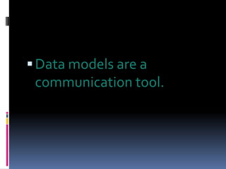 Importance of data model | PPTX | Databases | Computer Software and ...