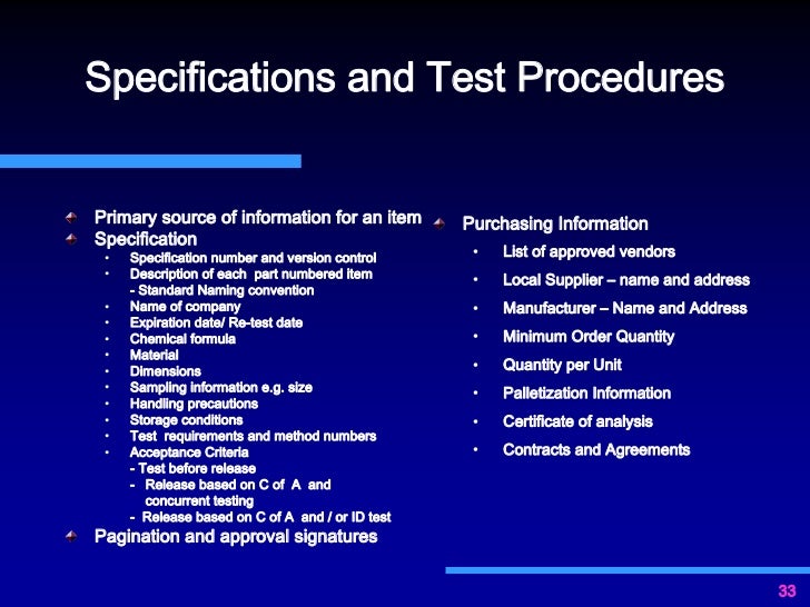 importance of documentation for gmp compliance approved vendors list template
