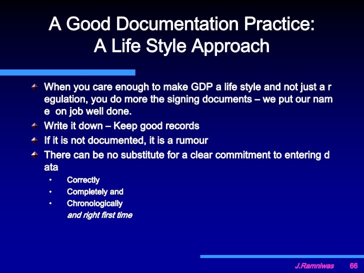 Good documentation practice ppt presentation