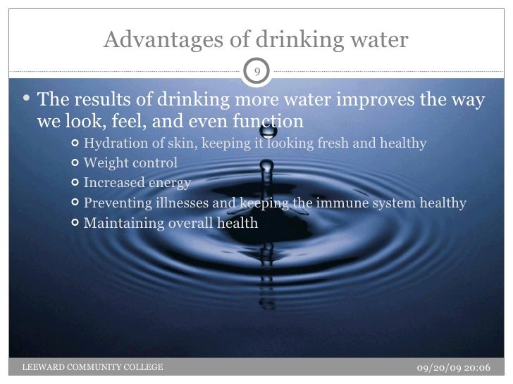 advantages of water