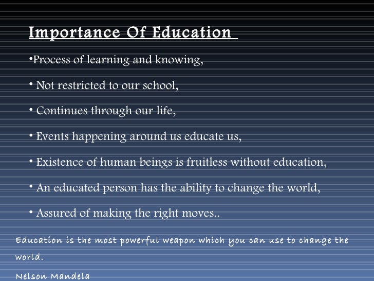 The Importance Of Students In Education