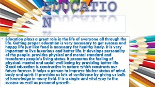 Importance of education | PPTX