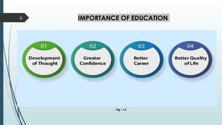 IMPORTANCE OF EDUCATION PRESENTATION PPT | PPTX
