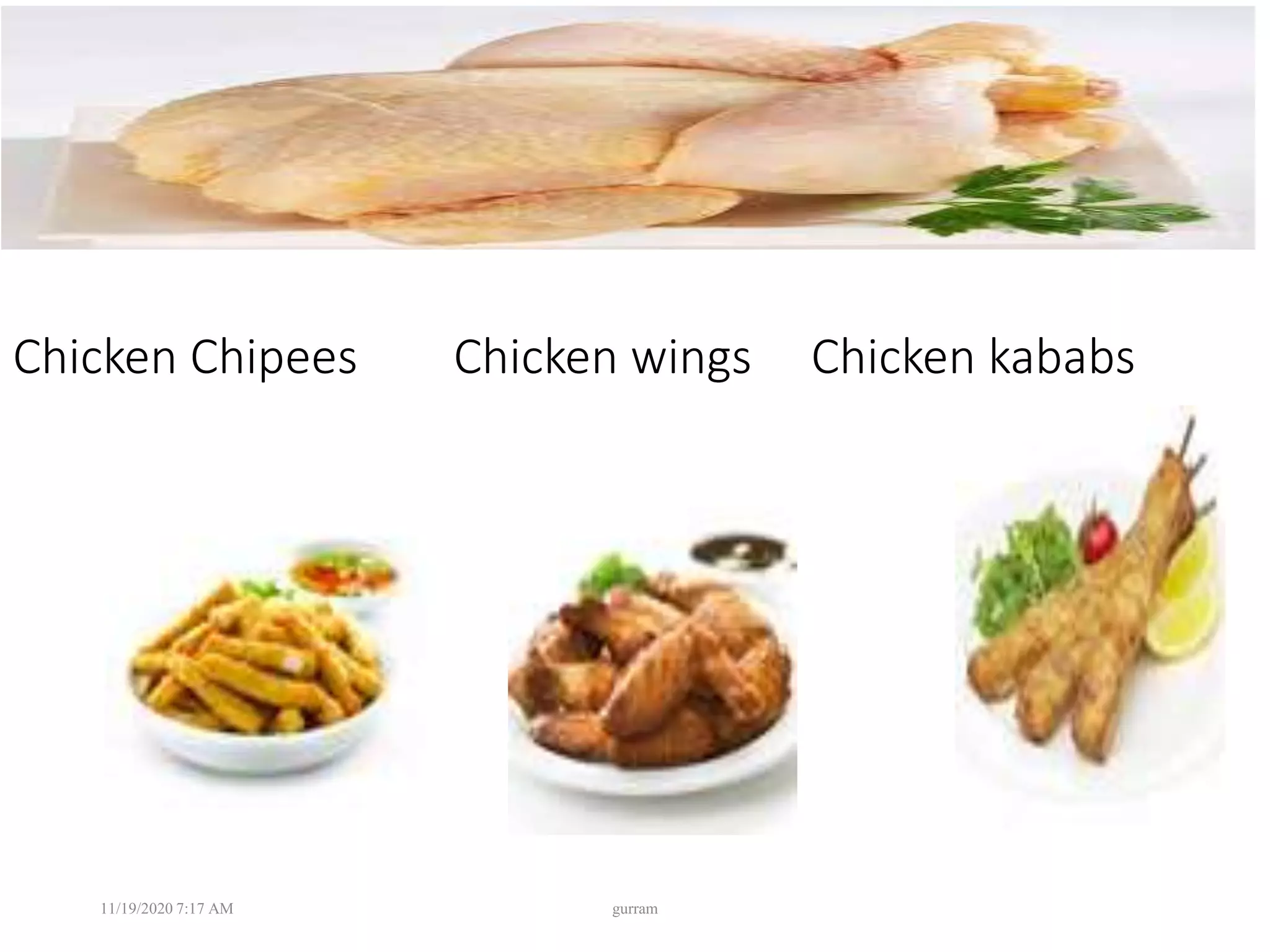 Chicken Chipees Chicken wings Chicken kababs
11/19/2020 7:17 AM gurram
 