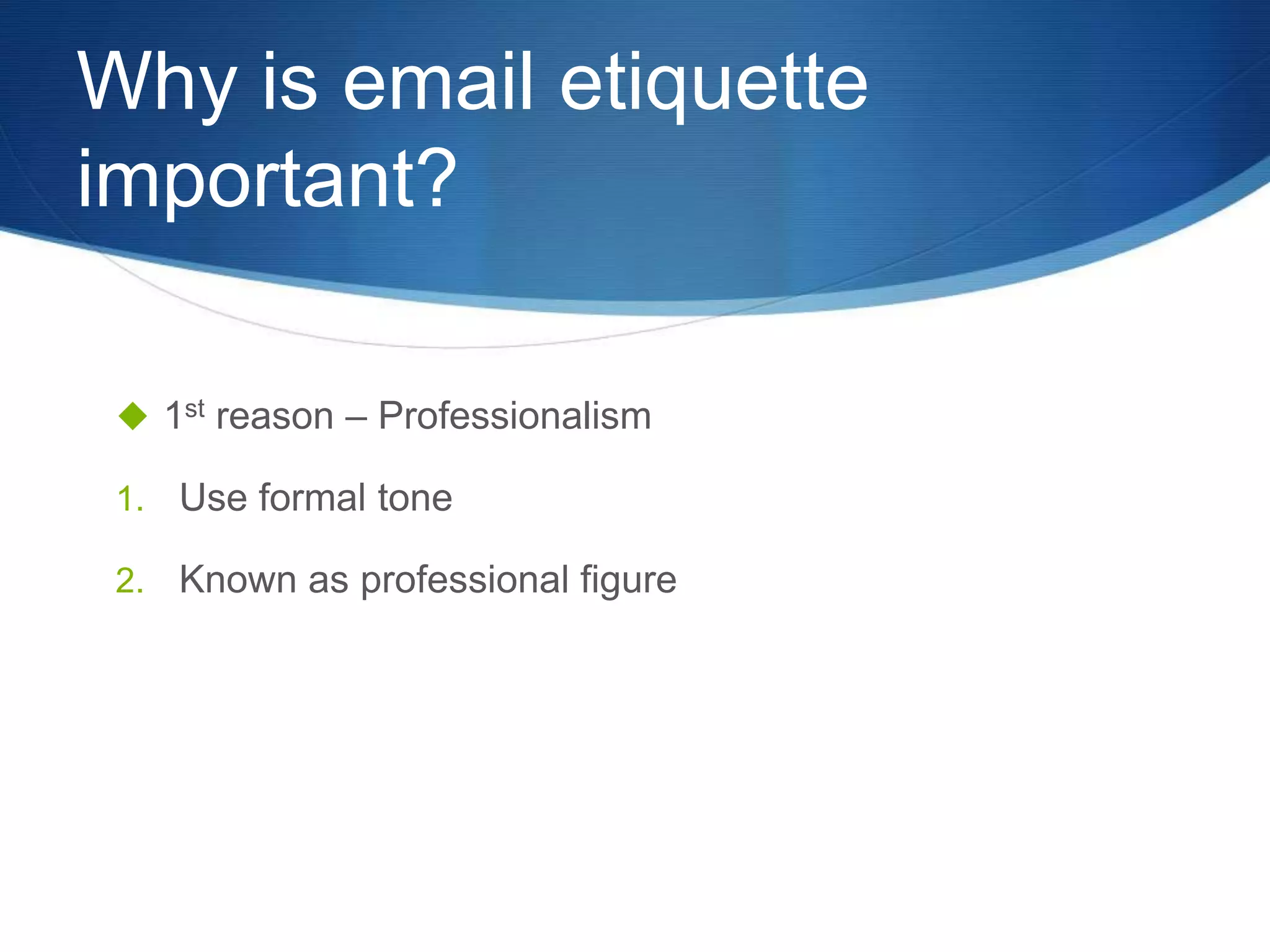 Importance of email etiquette, pptx. PPT