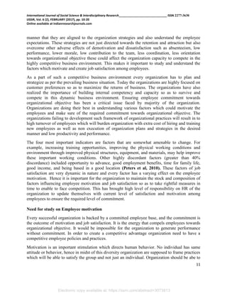 Importance of employee motivation job satisfaction | PDF