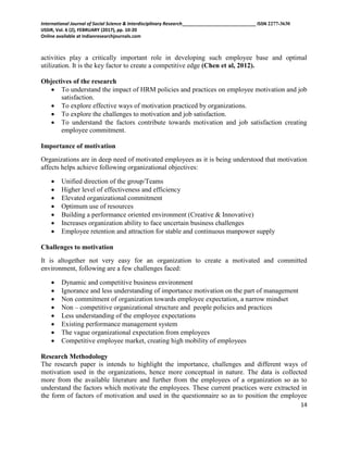 Importance of employee motivation job satisfaction | PDF