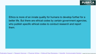 Importance of ethical codes and considerations in research of conduct ...