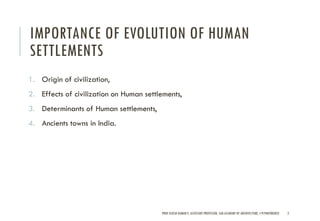 Importance of evolution of human settlements | PDF