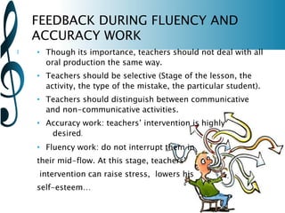 Importance of feedback in teaching and learning languages | PPSX