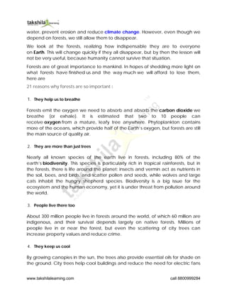 What is the Importance of Forest? 21 Benefits of Forests | PDF
