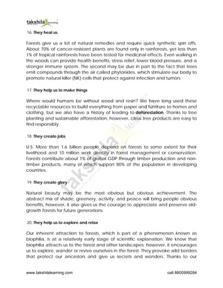 What is the Importance of Forest? 21 Benefits of Forests | PDF