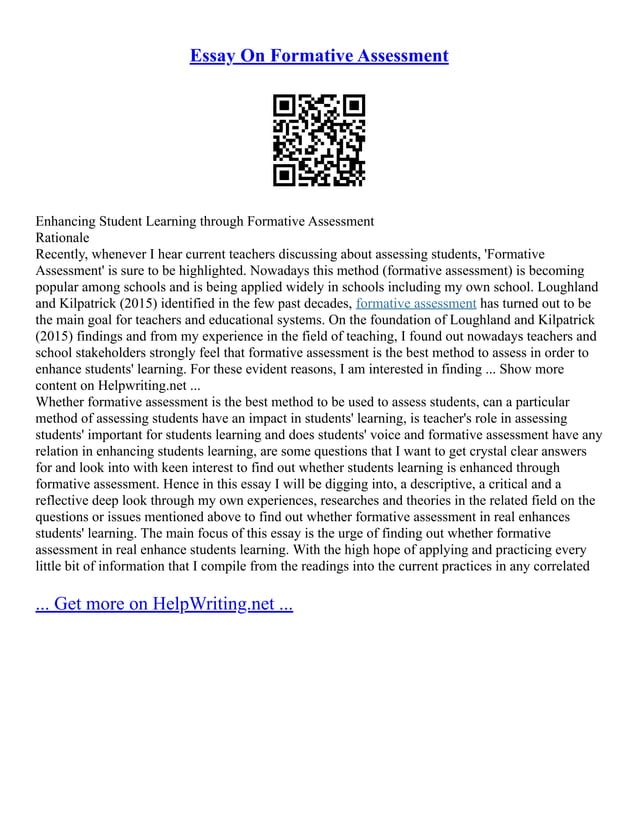 Importance Of Formative And Summative Assessment | PDF