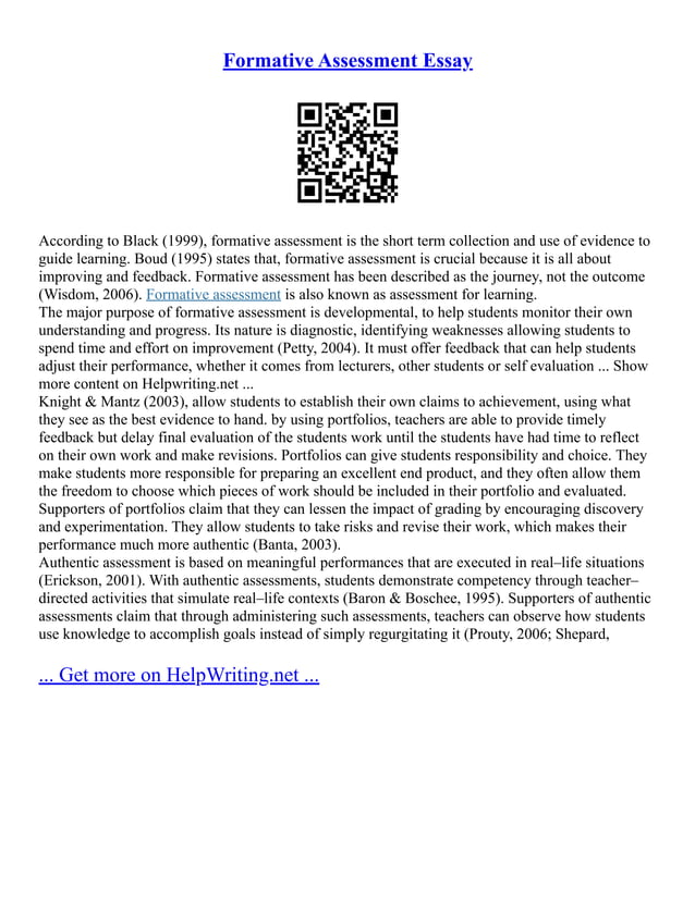 Importance Of Formative And Summative Assessment | PDF