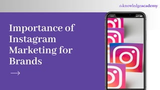 Importance of
Instagram
Marketing for
Brands
 