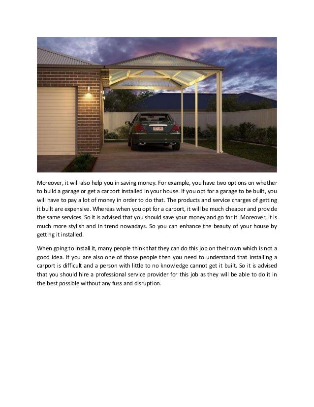 Importance Of Installing Carports In Sydney And How To Do It