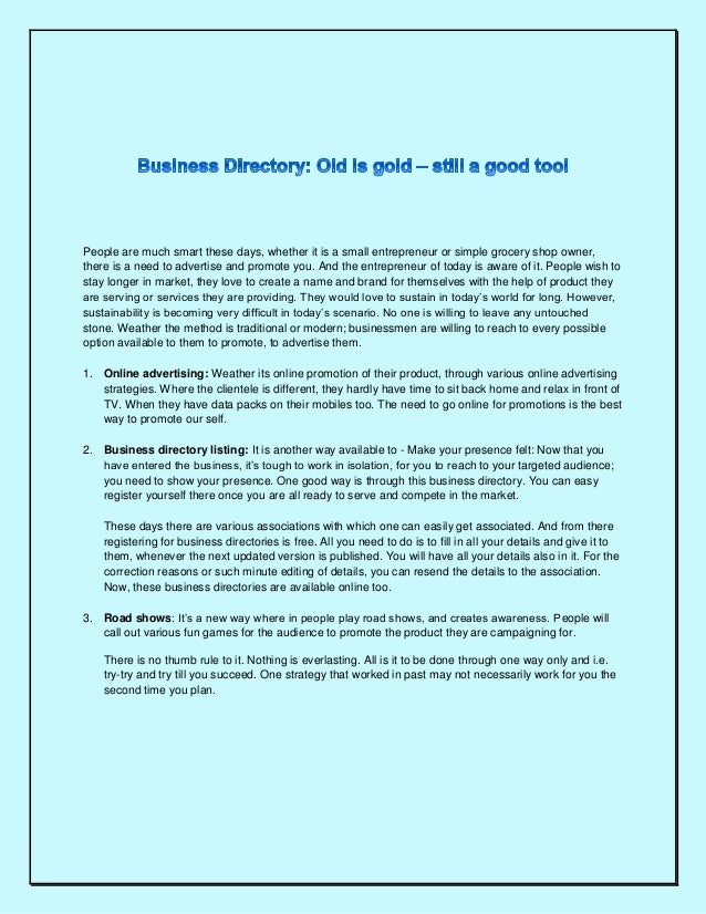 director business case