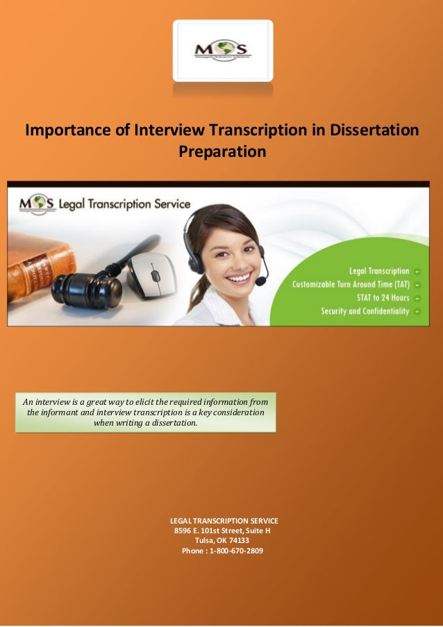 Dissertation interview transcription service