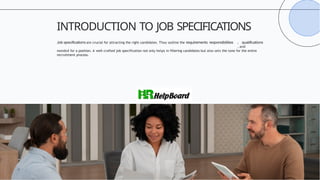 Importance of Job Specification, Job Spec in HRM | PPTX