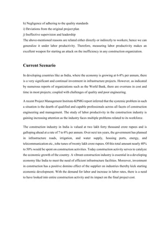 Importance of labor productivity and its measurement | PDF