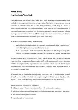 Importance of labor productivity and its measurement | PDF