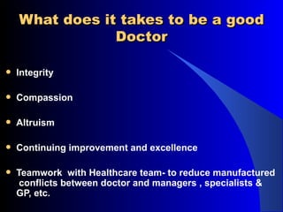 Importance of leadership in medical practice | PPT