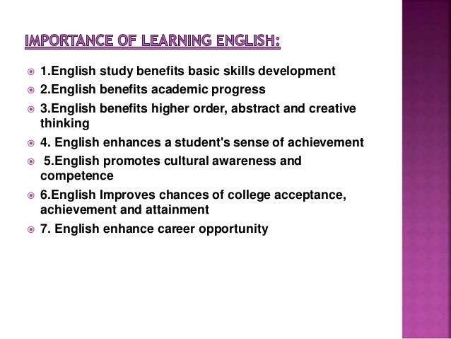 the importance of learning english essay 200 words