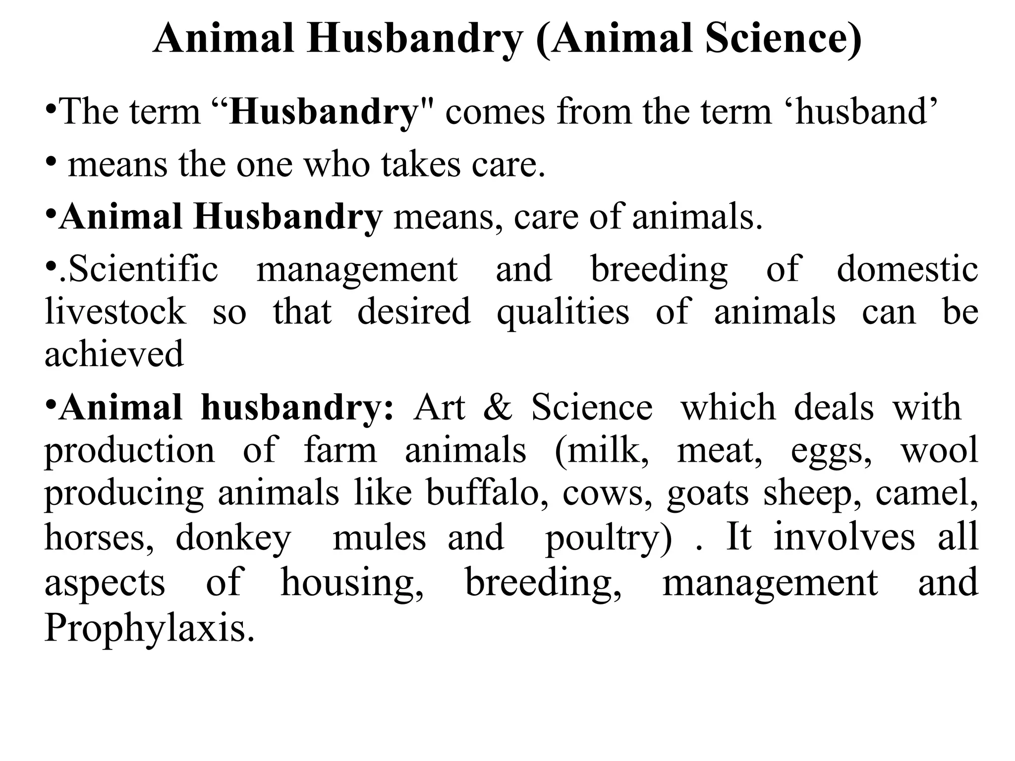 Qualiris Animal Importance of Livestock and Animal Husbandry.ppt