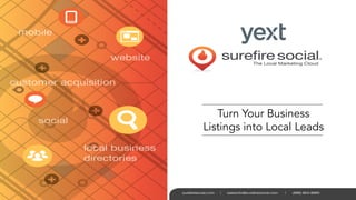 Turn Your Business
Listings into Local Leads
 