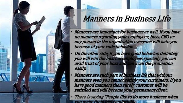 importance of manners Today i have been reflecting on the importance of manners in the society in which we are currently living, the isolation (we are regularly glued to devices and. importance of manners Today i have been reflecting on the importance of manners in the society in which we are currently living, the isolation (we are regularly glued to devices and.