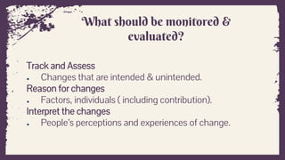  Monitoring and Evaluation of welfare projects