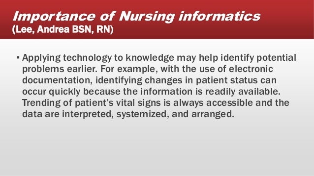 importance of nursing informatics