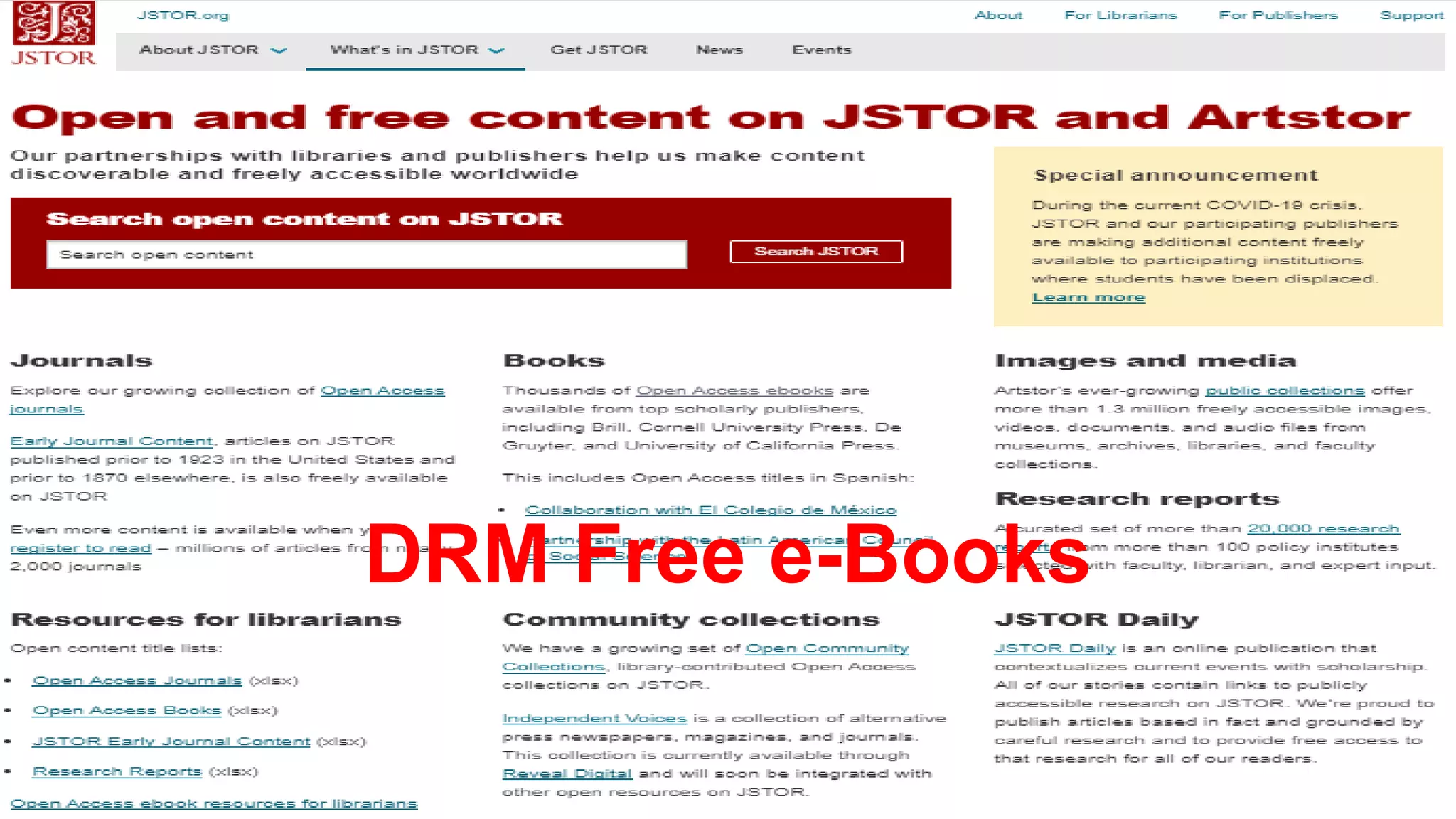 DRM Free e-Books
 