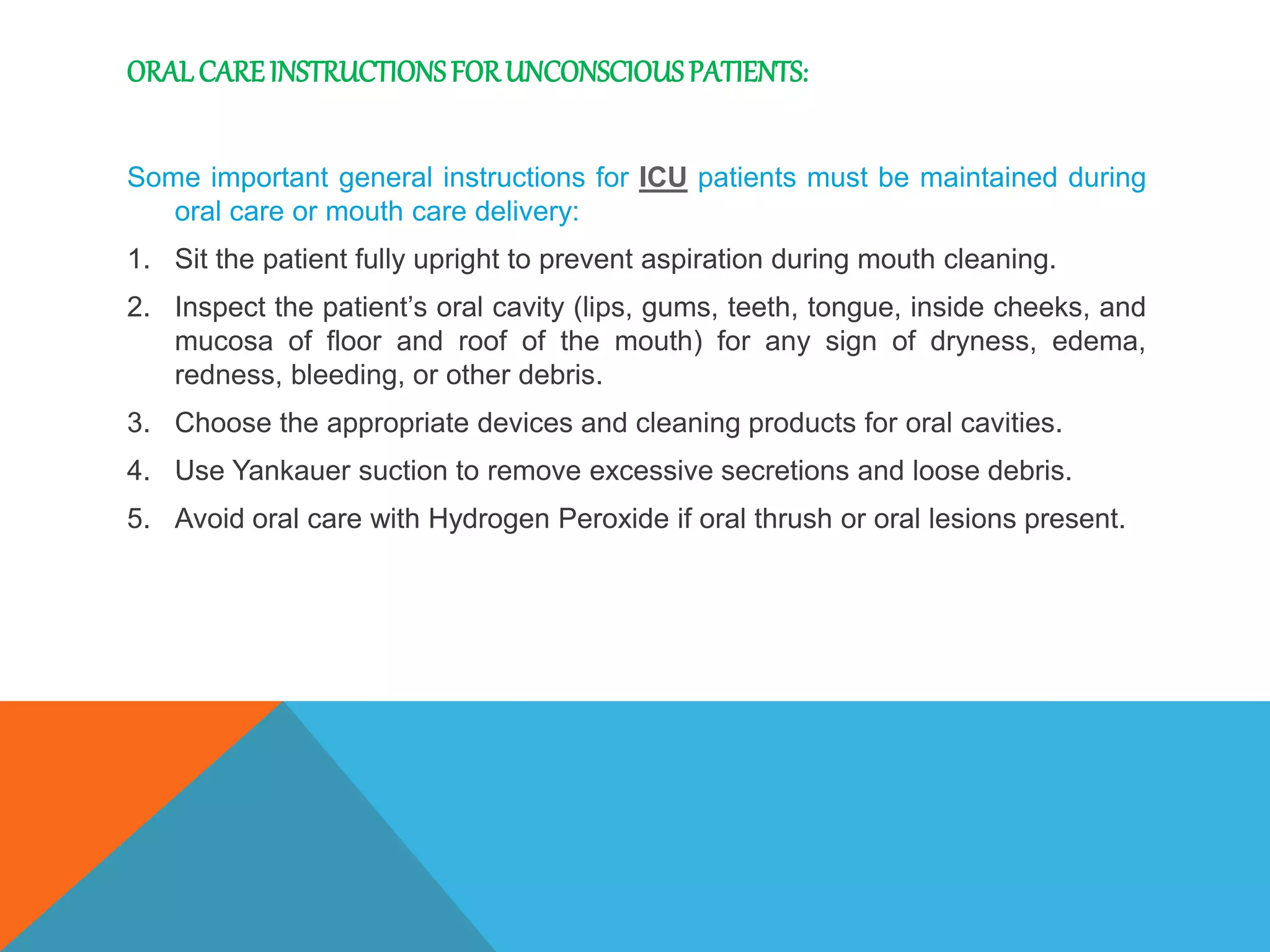IMPORTANCE OF ORAL CARE IN ICU MURUGESH HJ.pptx