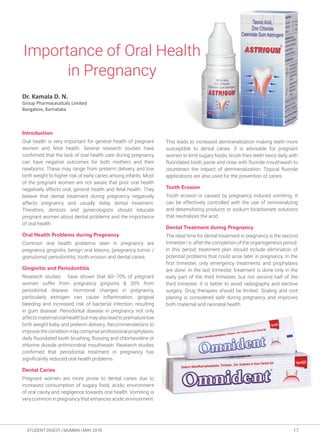 Importance of oral health in pregnancy | PDF