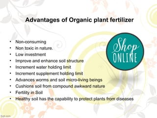 Importance of organic plant fertilizer or plant protection products