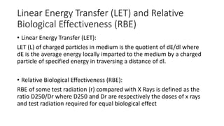 Let Definition Rdiotherapy Importance of oxygen in radiotherapy | PPTX