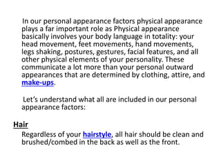 importance of appearance