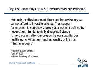 Physics Rationale Importance of physics in 21st | PDF