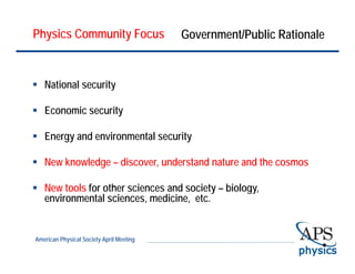 Physics Rationale Importance of physics in 21st | PDF