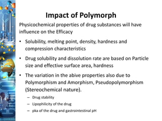 Importance of Polymorphs in Pharma Industry by dr. amsavel | PPT