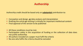 Importance of Publications | PPTX