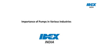 Importance of Pumps in Various Industries
 