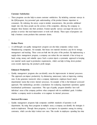 Importance of quality management system | DOCX