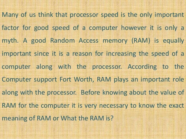 Why is processor speed important?