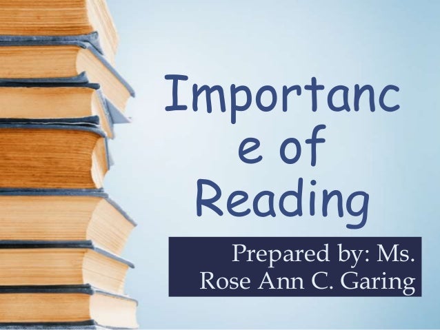 importance of reading powerpoint finished one